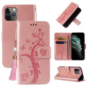 Flip wallet leather embossed cell phone case